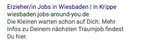 Google Ads Anzeige